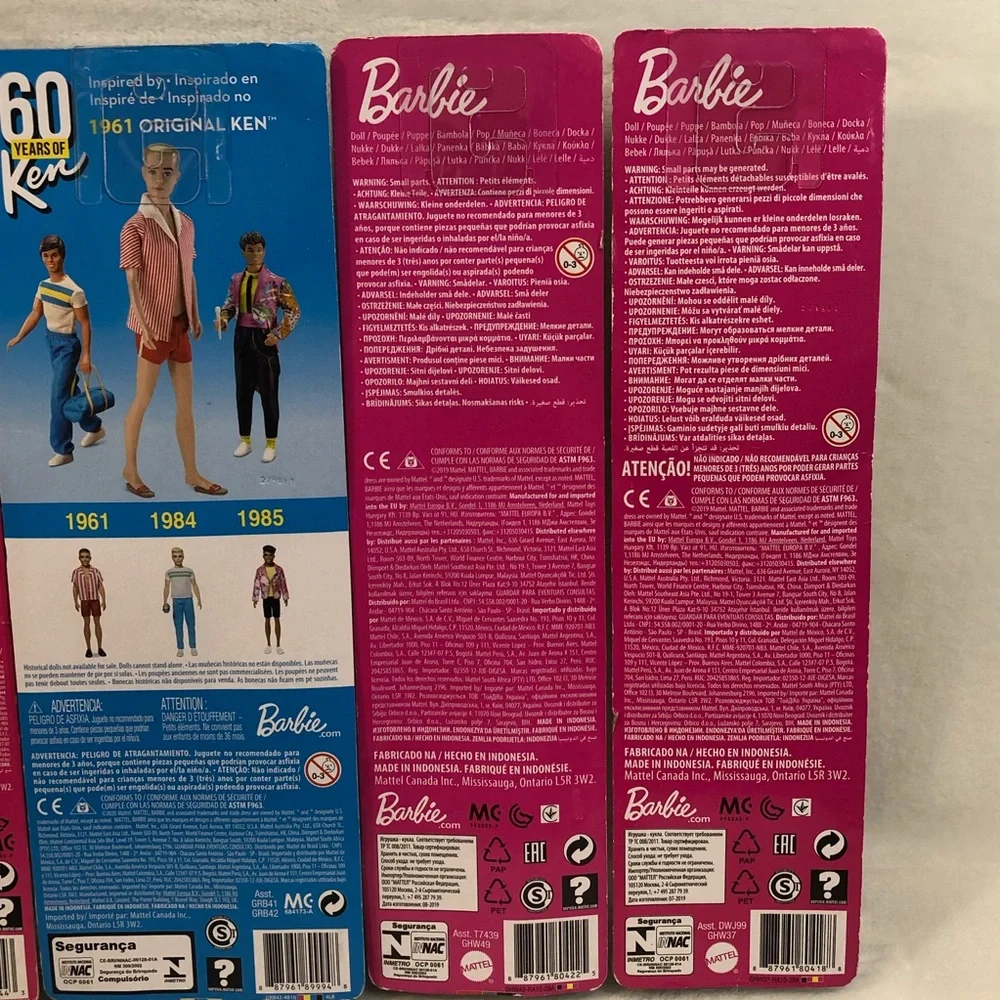 Lot of 4 NEW Mattel (2) Ken (2) Barbie Dolls Toys Beach Retro Fashion Swim Wear - Picture 8 of 8